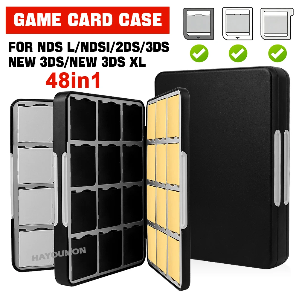 Gaming Console Cabinet - 48 IN 1 Game Card Storage