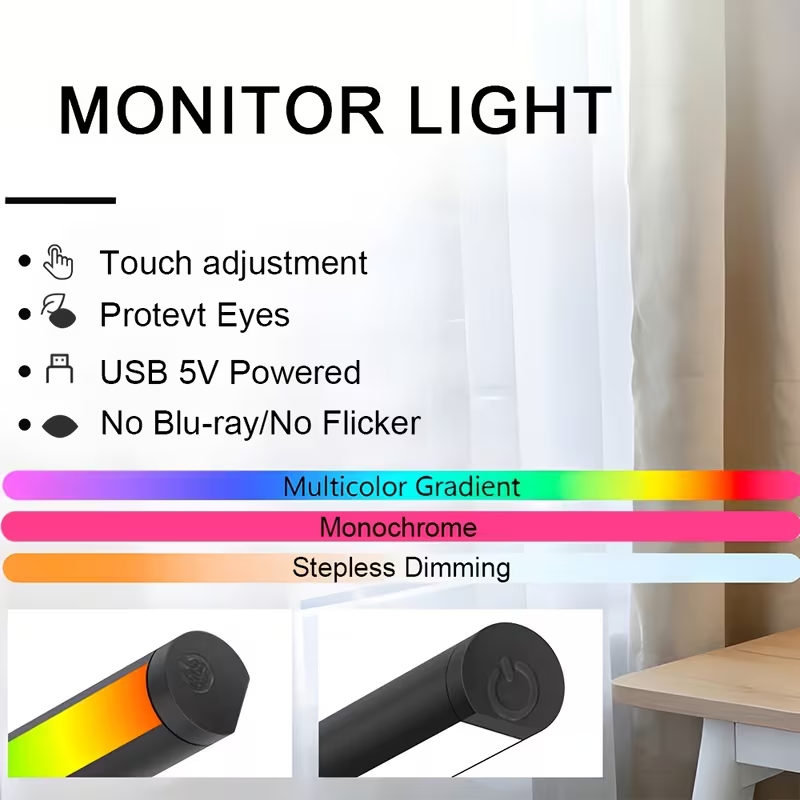 Monitor Light Bar LED Computer - Gaming Console Desk recension och pris